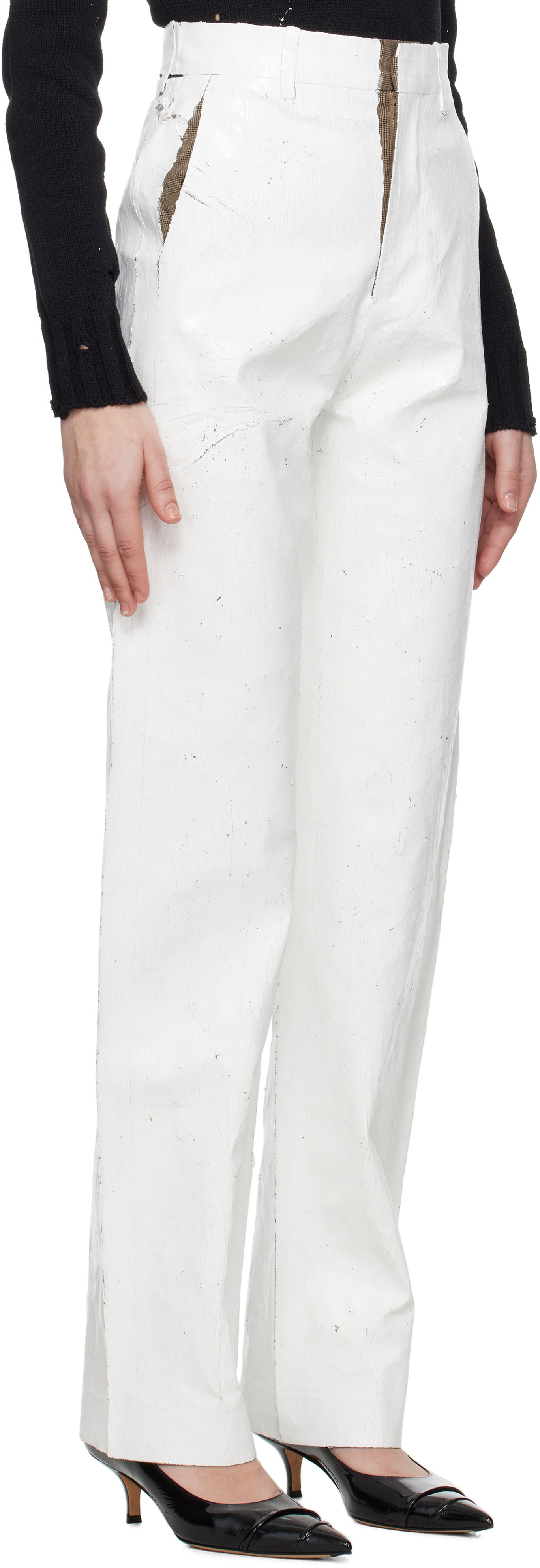 Bukser Maison Margiela MM6 Maison Margiela Tailoring Trousers Hvid | S62KB0224 M35437, 1