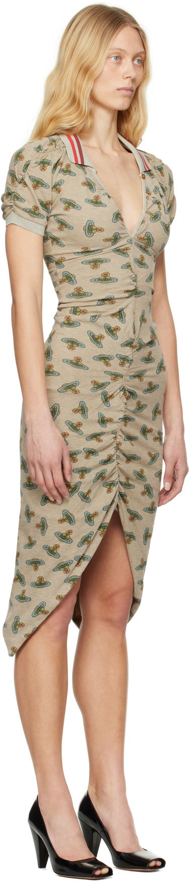 Kjole Vivienne Westwood Vivienne Westwood Pulling Midi Dress Beige | 1102000Z-J008U-, 1