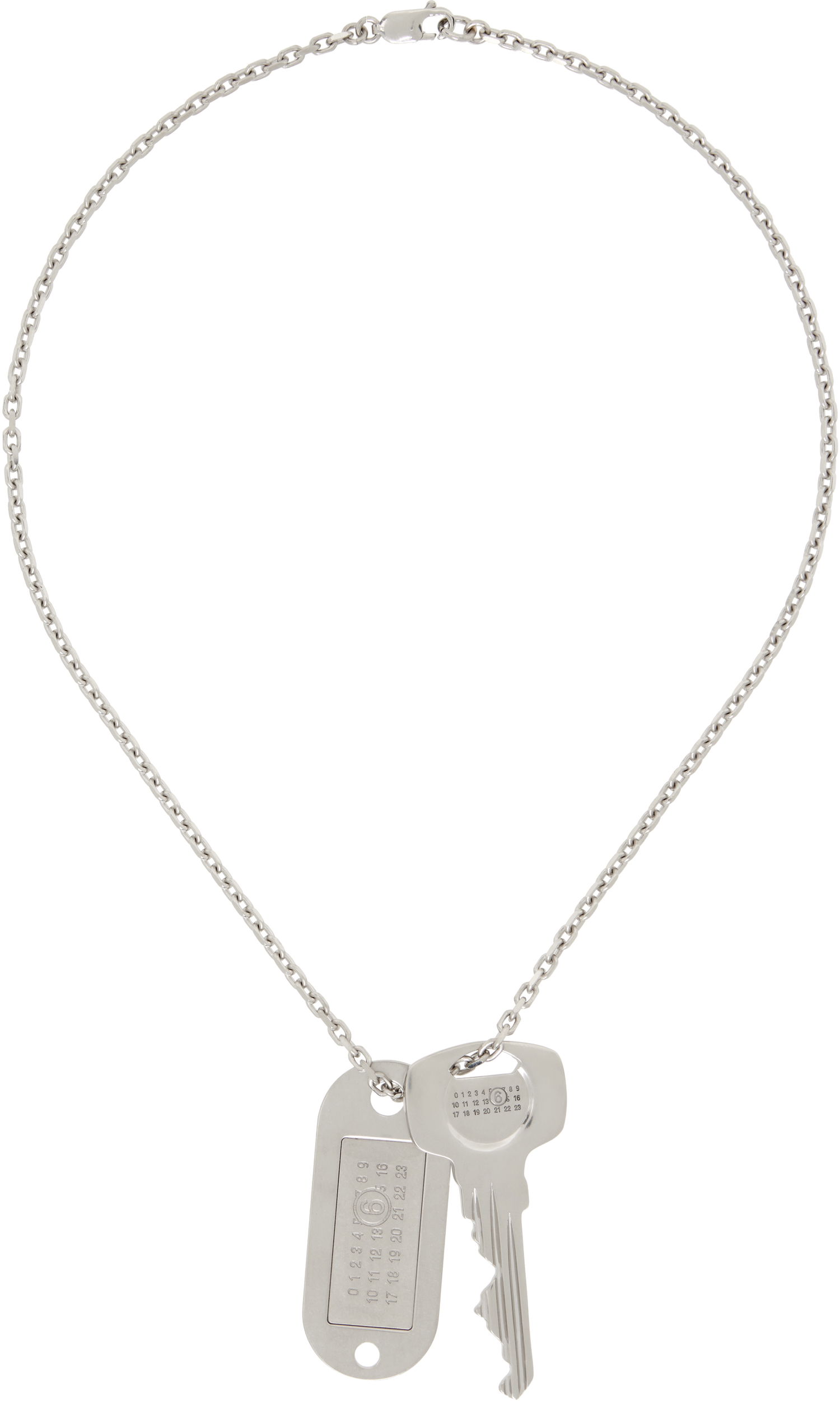 Halskæde Maison Margiela MM6 Maison Margiela Key Tag Necklace Metalisk | SM6UU0067 P7210, 0