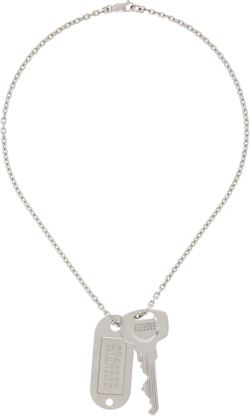 Halskæde Maison Margiela MM6 Maison Margiela Key Tag Necklace Metalisk | SM6UU0067 P7210