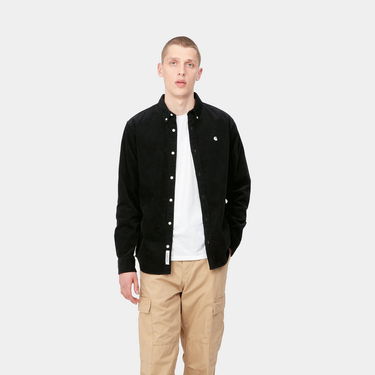 Skjorte Carhartt WIP L/S Madison Fine Cord Shirt Sort | I030580_0D2_XX, 0