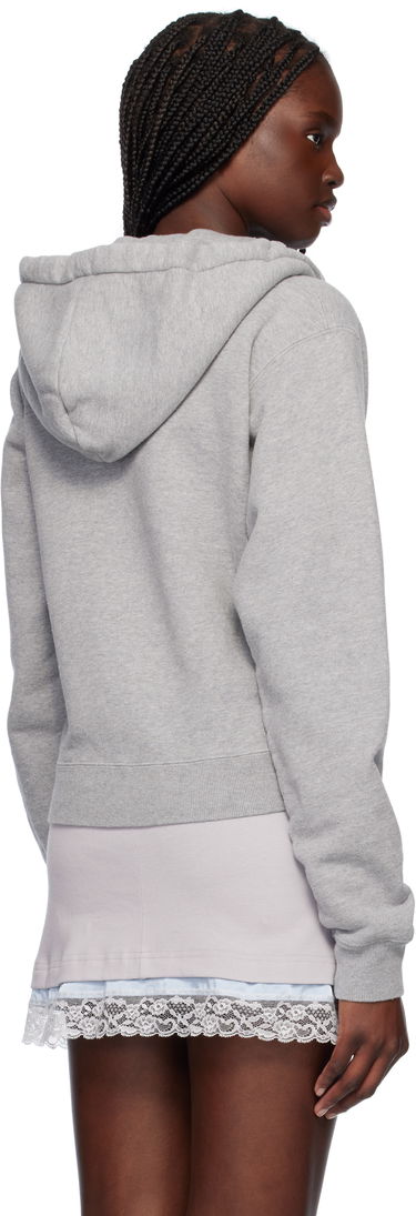 Sweatshirt Ambush AMBUSH 'AMB' Graphic Zip-Up Cropped Hoodie Grå | 12115407, 2