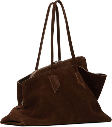 Håndtaske The Attico The Attico 'La Passeggiata' Top Handle Suede Bag Brun | 250WAH00054 LBT007AA, 2