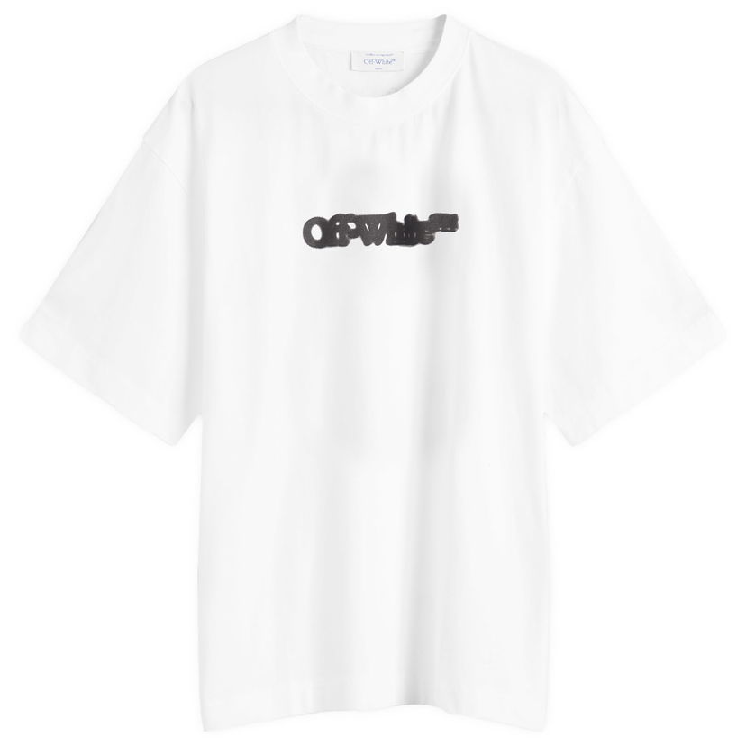 T-shirt Off-White Slim Fit T-Shirt with Logo Print, Size Large Hvid | OMAA027S25JER00B0110