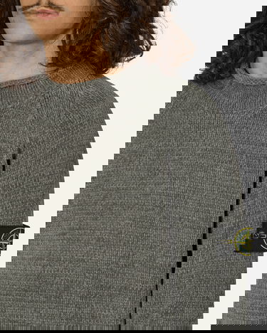 Sweater Stone Island Cotton Chenille Crewneck Sweater Grey Grå | 8115557A9 V0066, 5