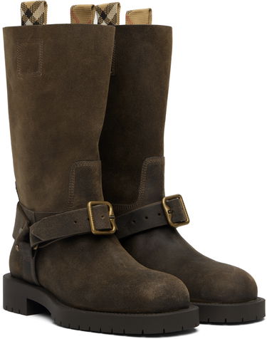 Sneakers og sko Burberry Burberry Suede Soft Saddle Low Boots Brun | 8113016, 3