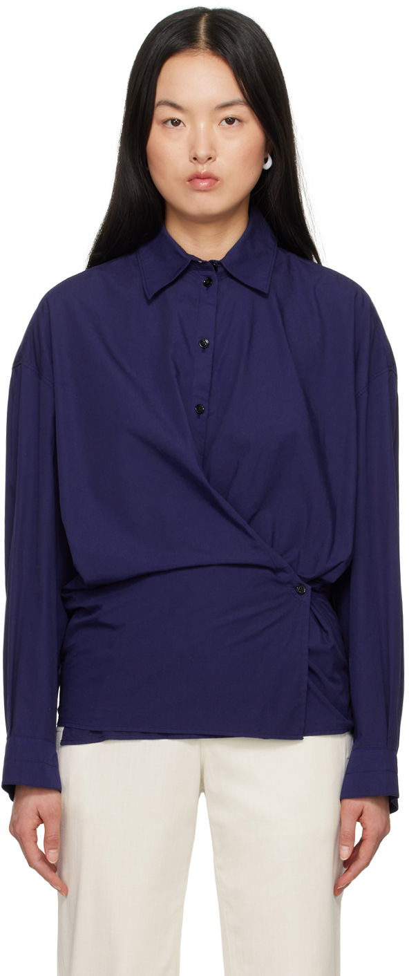 Skjorte LEMAIRE LEMAIRE Women's Twisted Button-Up Shirt Blå | SH1032 LF445