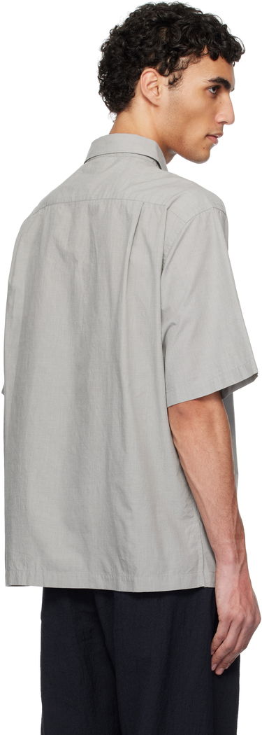 Skjorte NANAMICA nanamica Regular Collar End on End Short Sleeve Shirt Grå | S25SG075U, 2