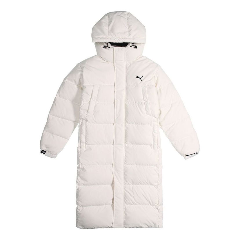 Puffer jakke Puma Long Down Padded Coat Hvid | 928651-02