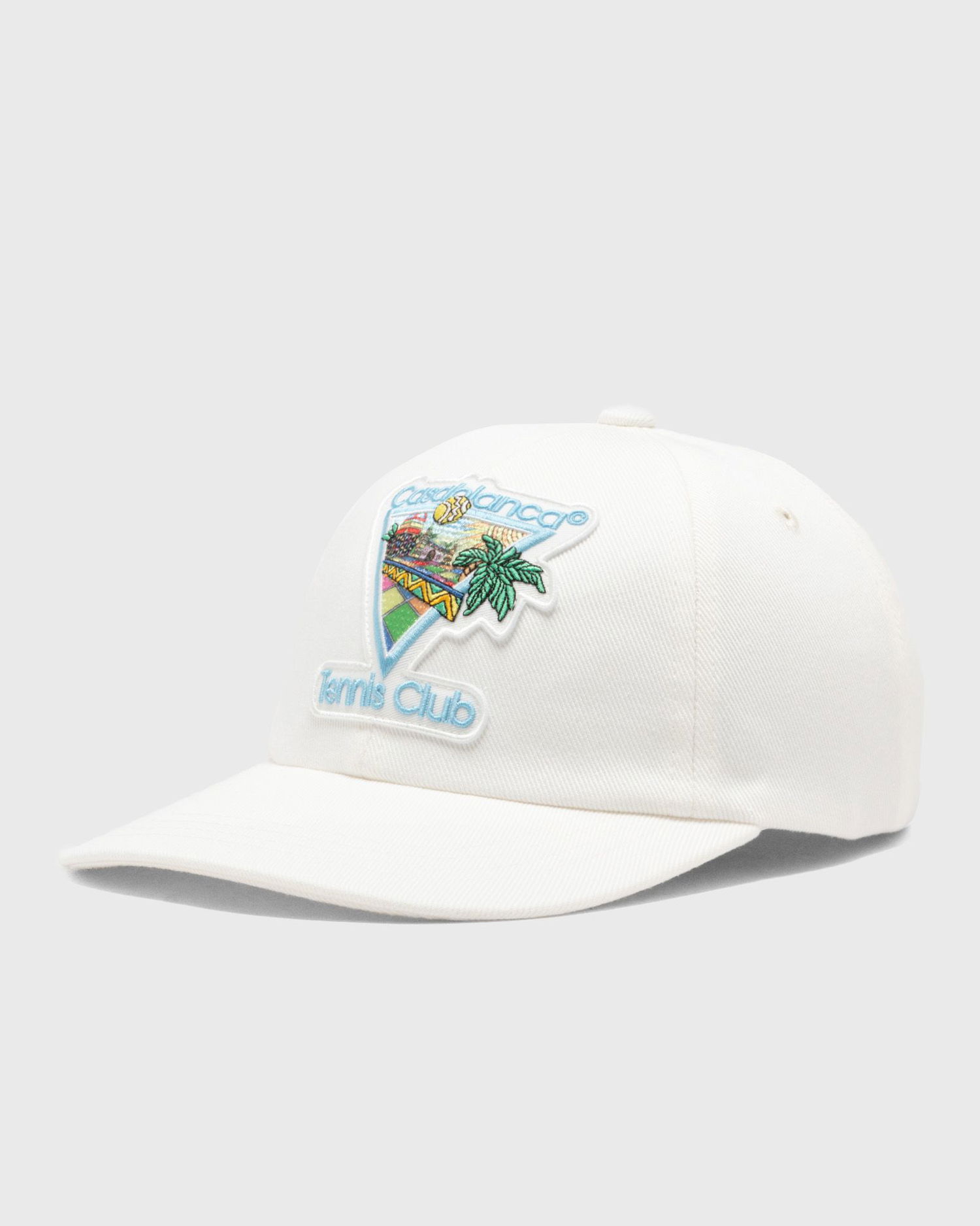 Kasket Casablanca AFRO CUBISM TENNIS CLUB EMBROIDERED PATCH CAP Hvid | AS24-HAT-002-02, 0