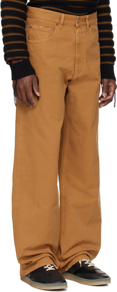 Jeans Maison Margiela MM6 Maison Margiela Canvas Trousers Brun | SH0LA0021 M35249, 1