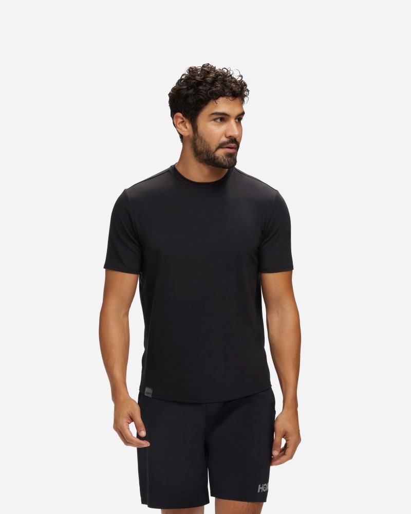 T-shirt Hoka One One Essential T-Shirt Sort | 1141757-BLK