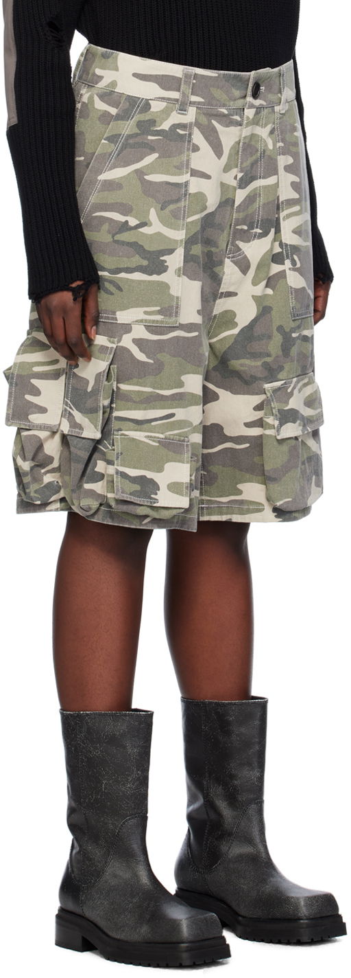 Shorts We11done We11done Camo Cargo Shorts Grøn | WD-PT0-24-207-M-BG, 1