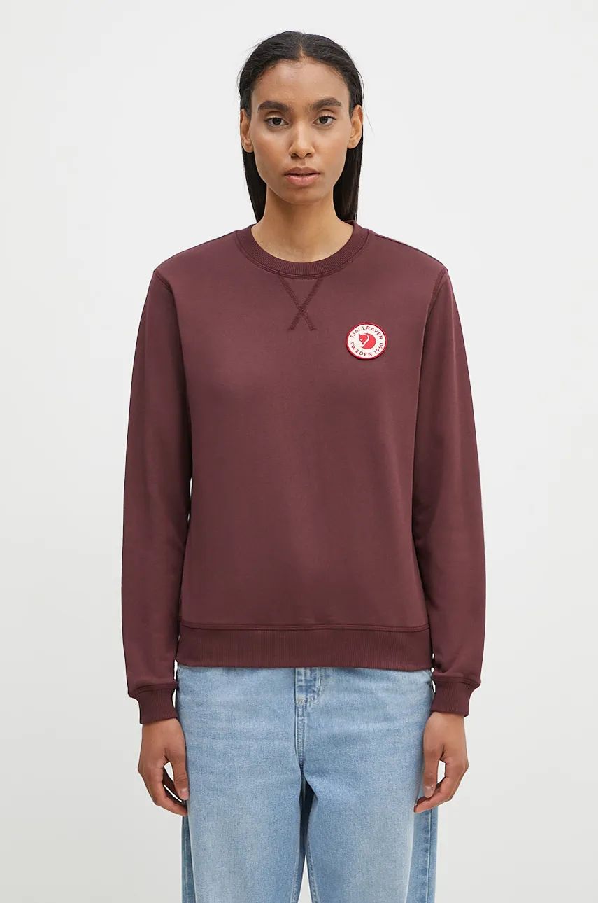 Sweatshirt FJÄLLRÄVEN Sweatshirt With Badge Rød | F87230.357, 0