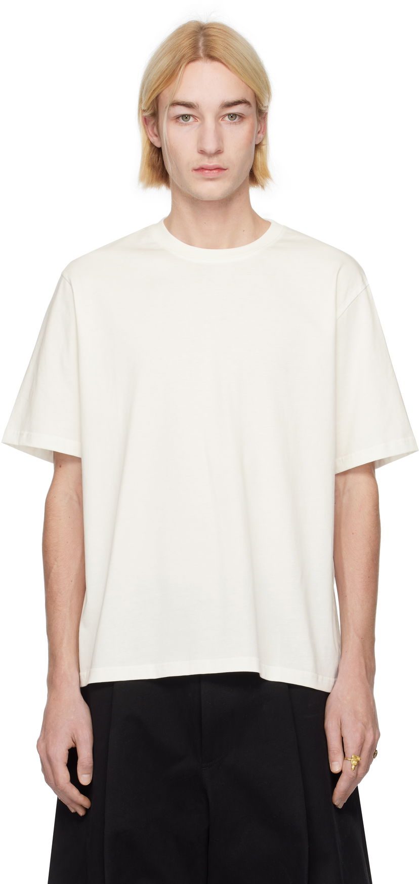 T-shirt Studio Nicholson Studio Nicholson Bric T-Shirt Hvid | BRIC SNM - 1326