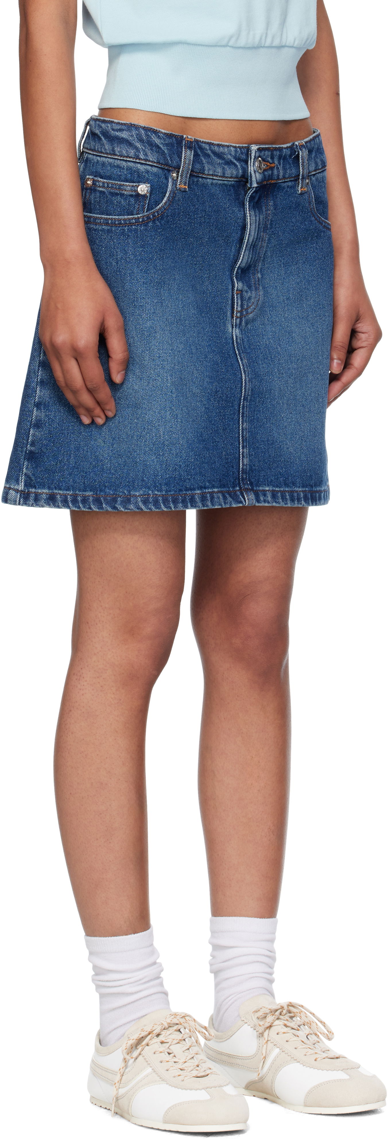Nederdel A.P.C. A.P.C. Denim Miniskirt Blå | COHJL-F06374, 1