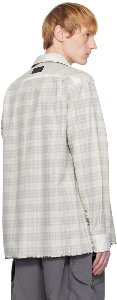 Skjorte Maison Margiela MM6 Maison Margiela Checkered Placket Shirt Hvid | SH2DT0016 M35444, 2
