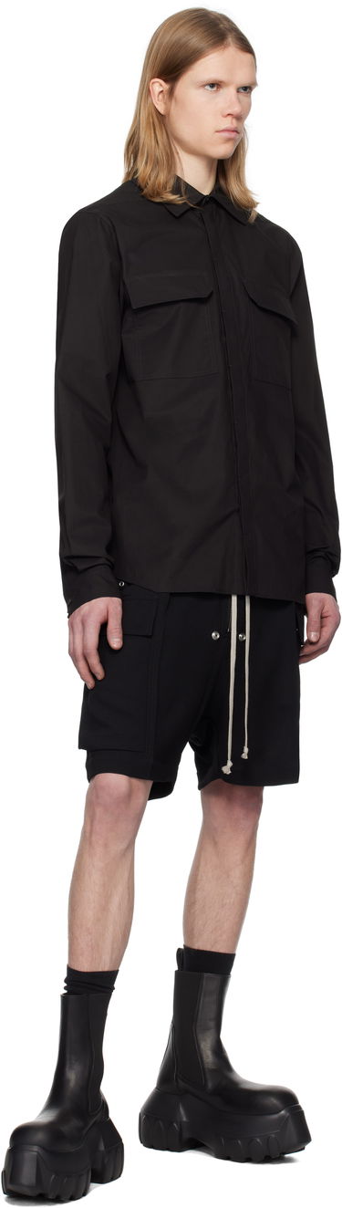 Skjorte Rick Owens Rick Owens Hollywood Work Shirt Sort | RU01E5291 P, 3