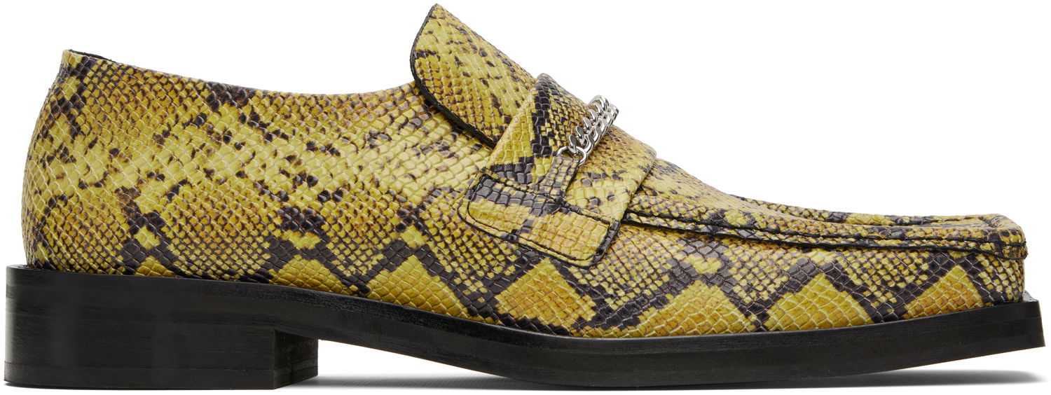 Sneakers og sko Martine Rose Martine Rose Square Toe Loafers with Chain Gul | 1026LE02309M, 0