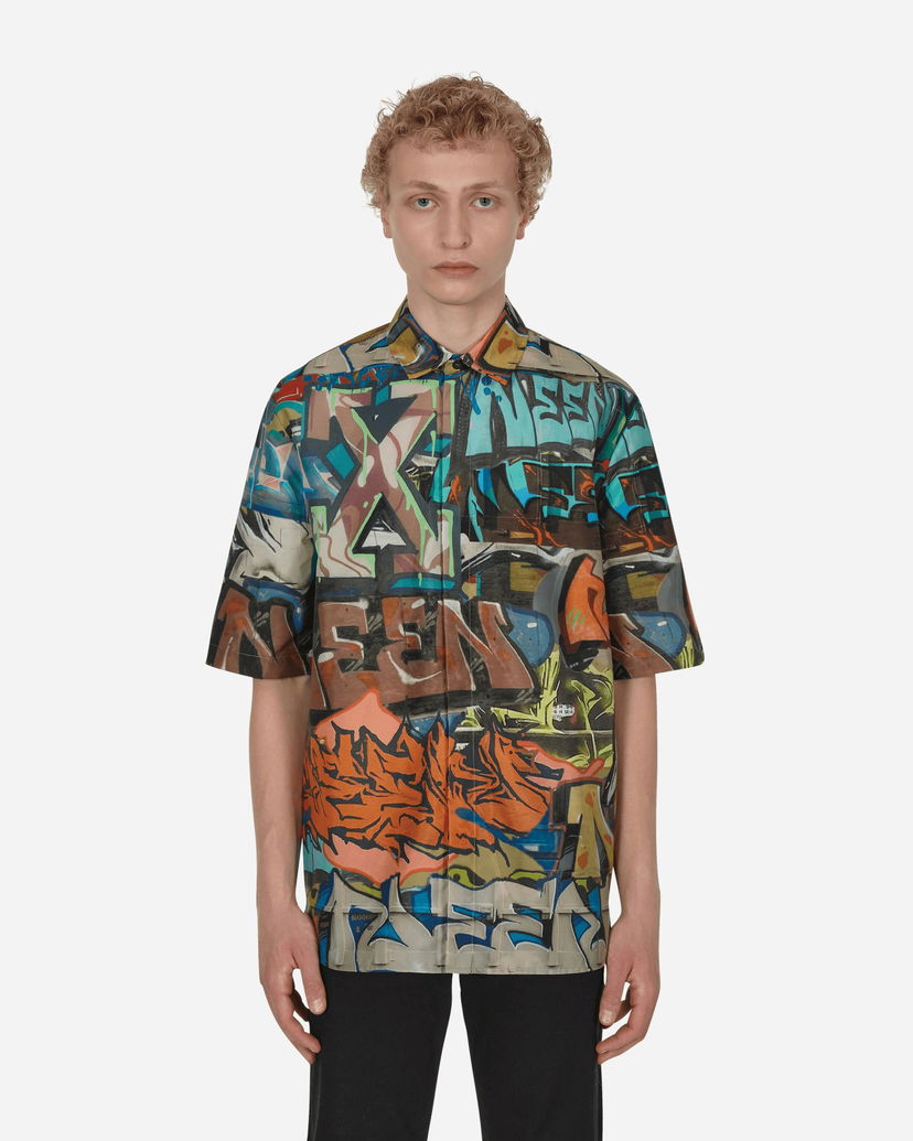 Skjorte Off-White Neen All-Over Print Shirt Multicolor Flerfarvet | OMGA216S22FAB001 8400