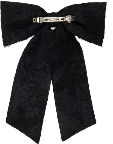 Tørklæde Anna Sui Anna Sui Lace Bombo Bow Hair Clip Sort | 1125M91, 1