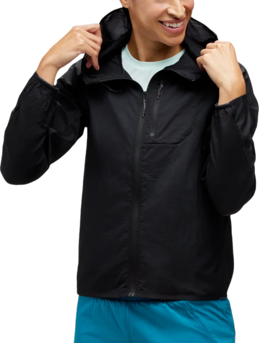 Vindjakke Hoka One One Skyflow Jacket Sort | 1141671-blk