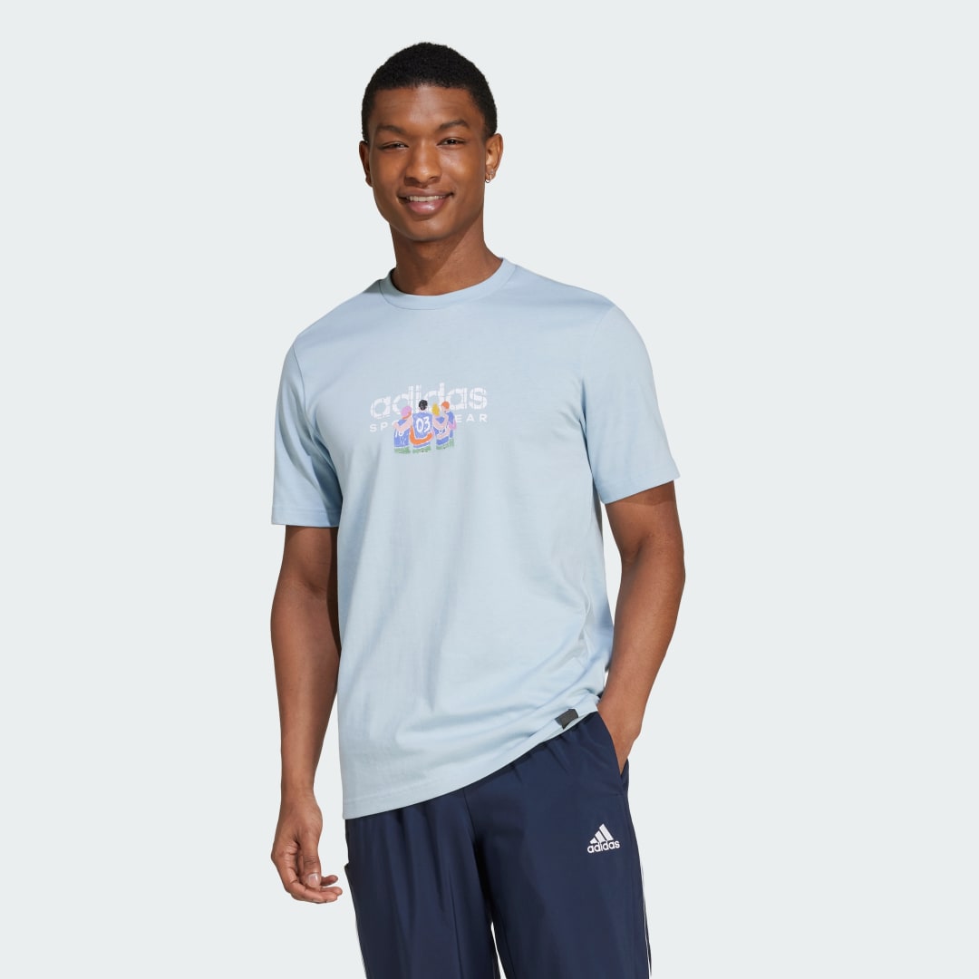 T-shirt adidas Performance Linear Graphic Tee Blå | IW2693, 0