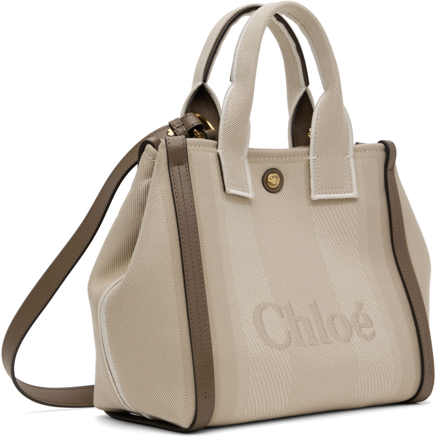 Mulepose CHLOÉ Chloé Small 'Chloé Carry' Tote Bag Beige | CHC25SS911O65, 1
