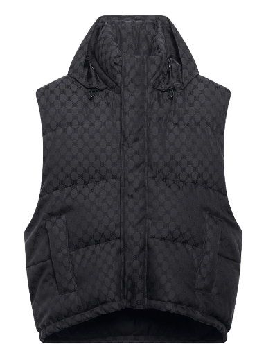 Sweater Gucci Balenciaga x The Hacker Project Hacker Cocoon Puffer Vest Sort | 681886TLO531269