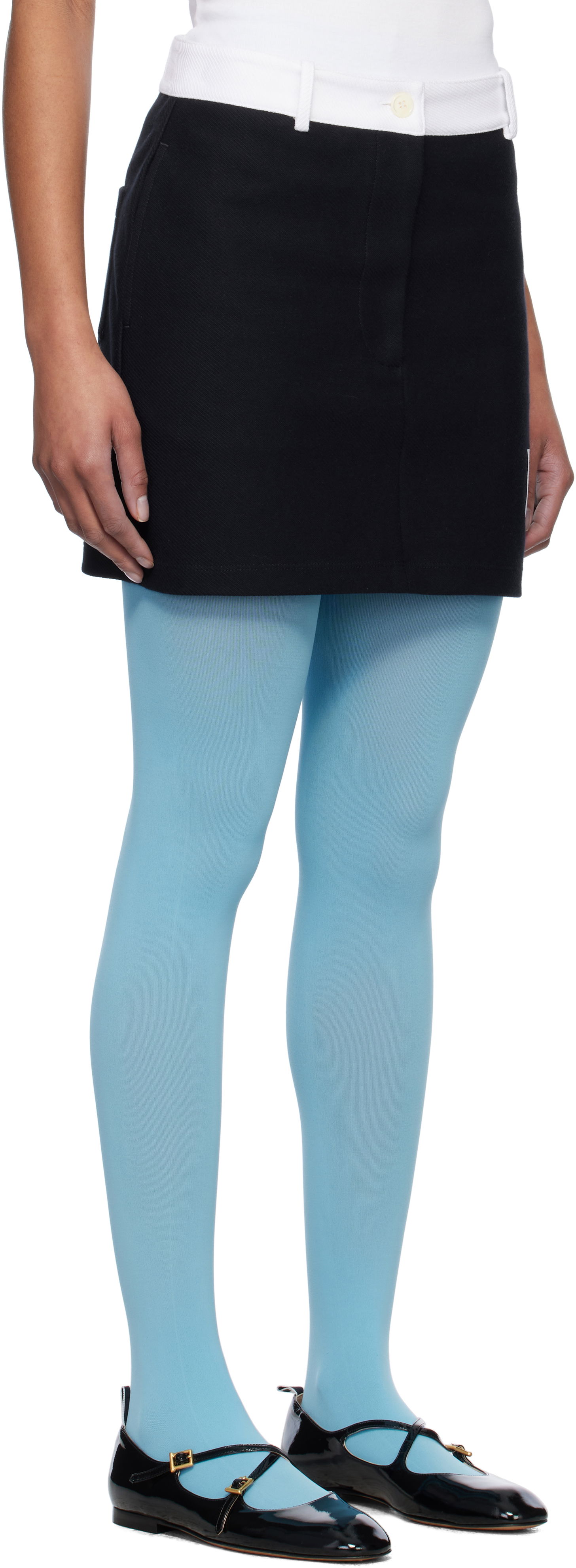 Nederdel Thom Browne Thom Browne Tech Twill Miniskirt Sort | FJK137A-J0042, 1