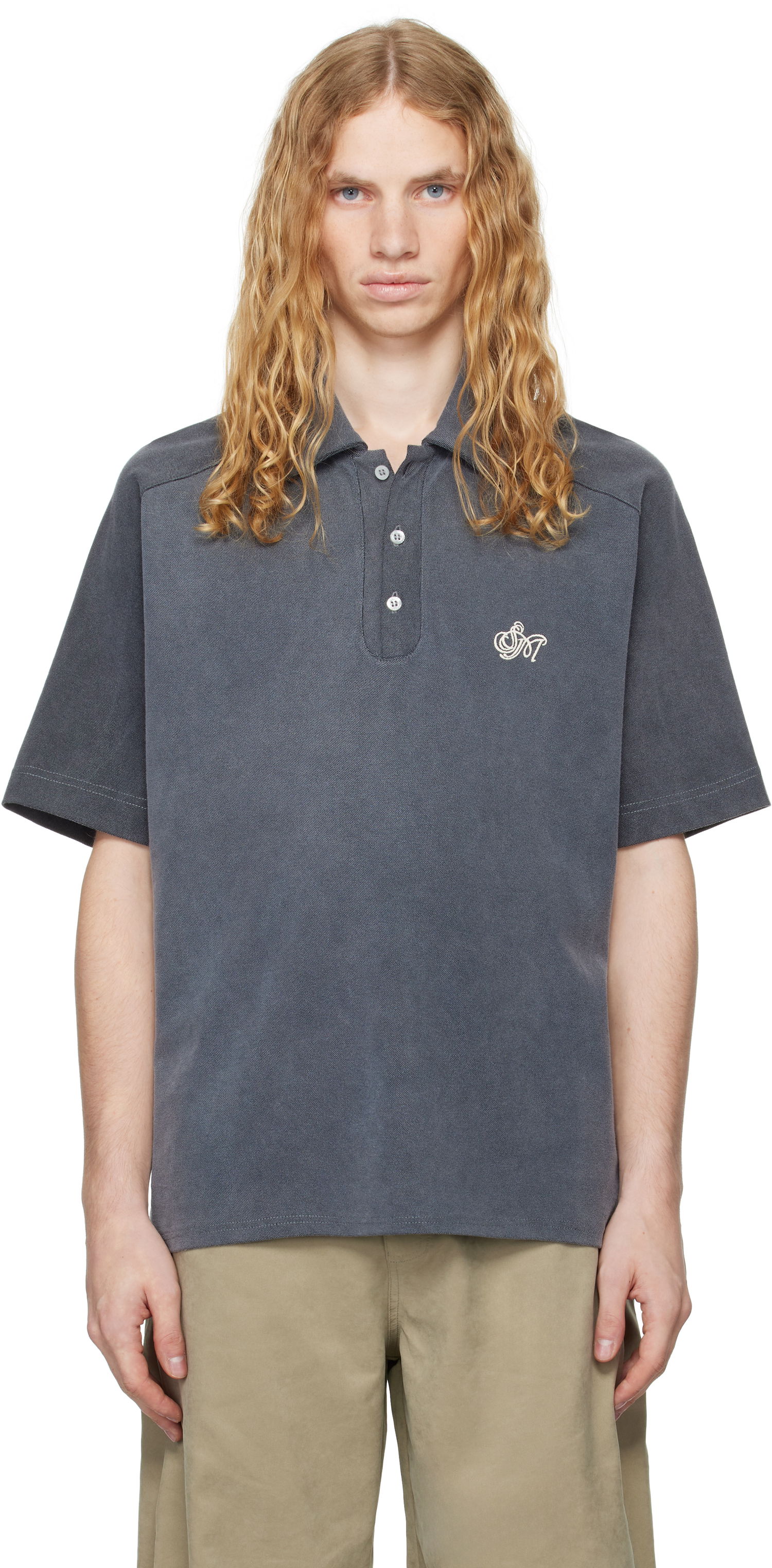 Polo skjorte Serapis Dyed Sailor Polo Grå | FW24_SP_1, 0