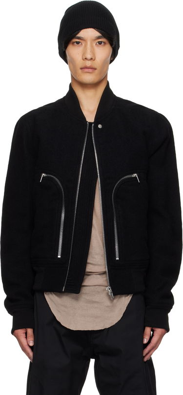 Bomberjakke Rick Owens Rick Owens Bauhaus Flight Jacket Sort | RU02E1749 WBD, 0