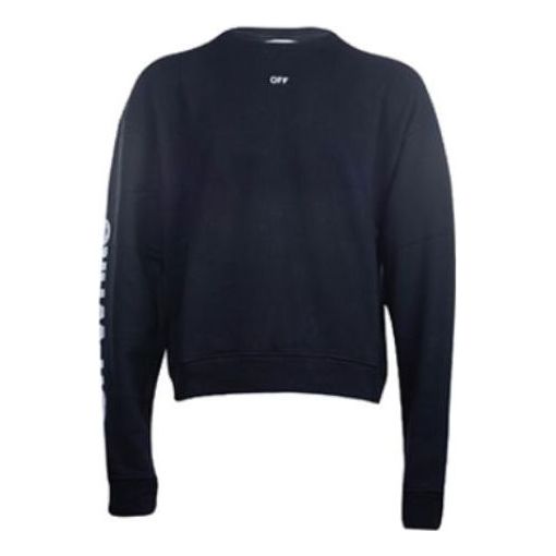 Sweater Off-White Printing Round Neck Sweatshirt Sort | OMBA035S19D250171088
