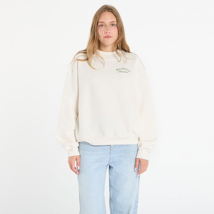 Sweatshirt New Balance New Balance Linear Heritage Fleece Crew Sweatshirt Hvid | WT53516PEF