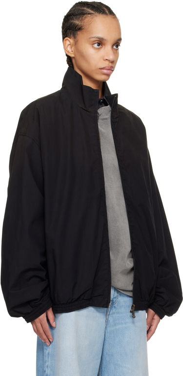 Vindjakke Acne Studios Printed Logo Zipper Jacket Sort | B90791-, 4
