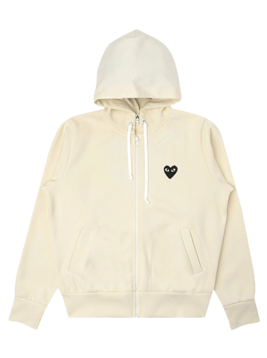 Sweatshirt Comme des Garçons PLAY Big Black Heart Hoodie Beige | AZ T253 051 3