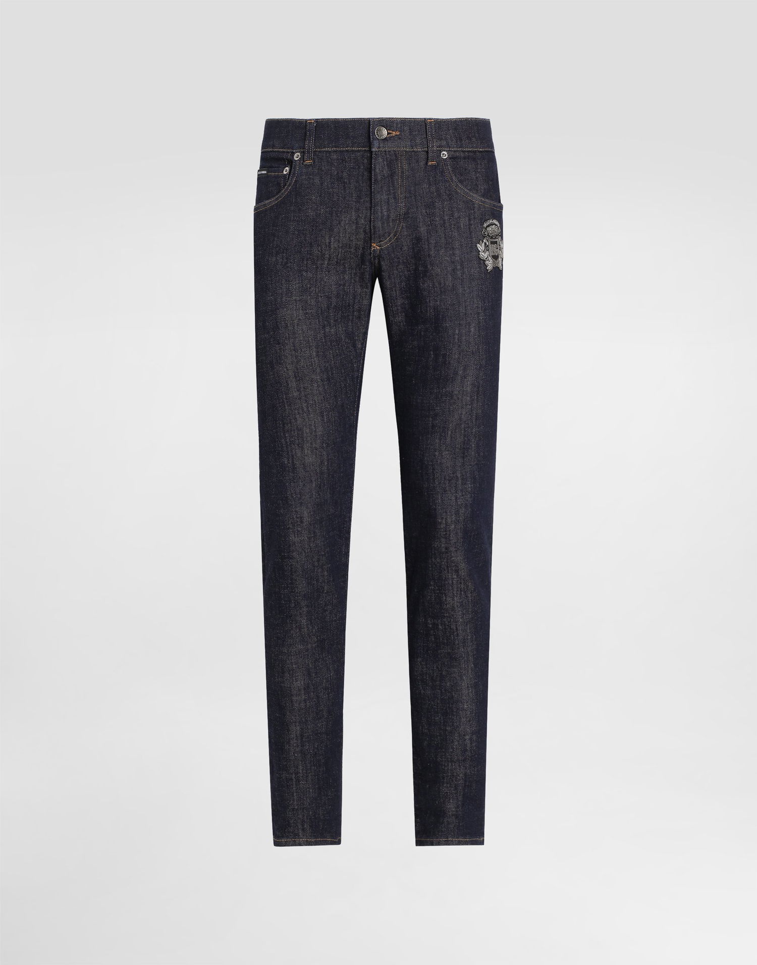Jeans Dolce & Gabbana Skinny Stretch Jeans With Patch Blå | GY07LZG8ME9S9001, 0