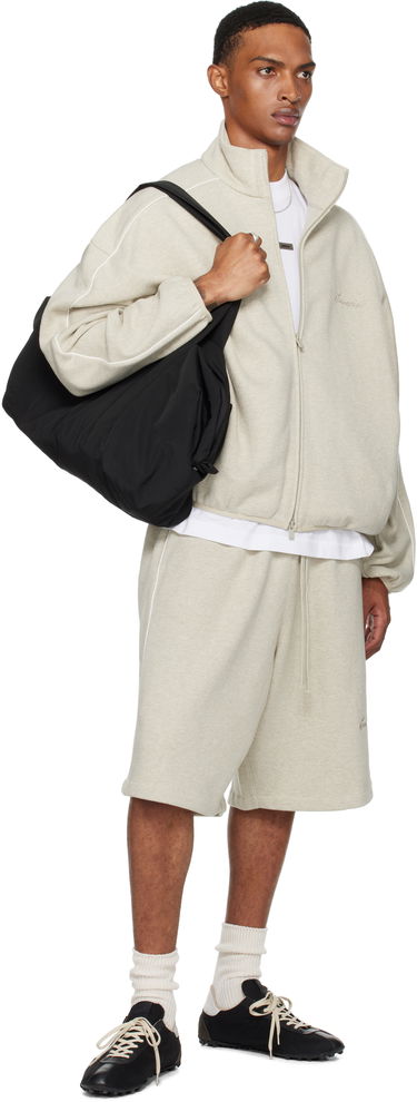 Jakke Fear of God ESSENTIALS Modern Fit Fleece Track Jacket Beige | 202SP256892F, 3