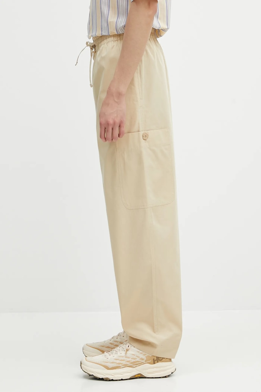 Bukser KENZO Kenzo Wide-Leg Drawstring Pants Beige | FF55PA5019SC.11, 1