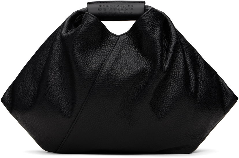 Håndtaske Maison Margiela MM6 Maison Margiela Triangle Leather Tote Sort | SB5WD0029 P7255