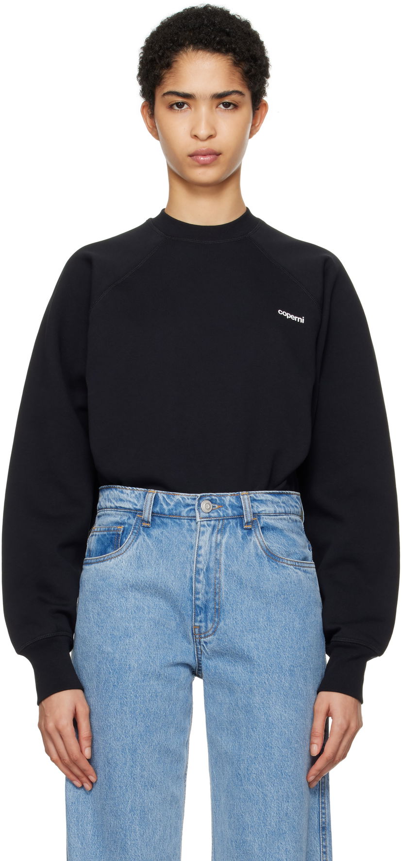 Sweatshirt Coperni Crewneck Sweatshirt Bodysuit Sort | COPJS105F5010