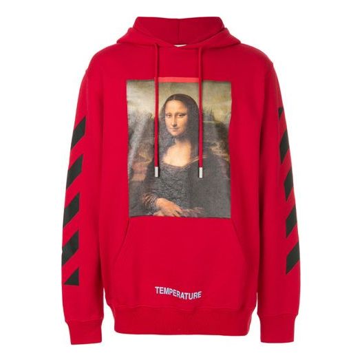 Sweatshirt Off-White Off-White C/O Virgil Abloh Mona Lisa Loose Fit Hoodie Rød | OMBB029S180030122010