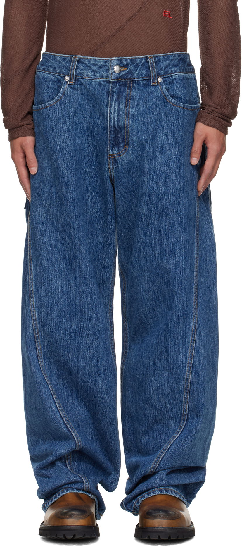 Jeans Eckhaus Latta Eckhaus Latta Bend Jeans Blå | 1225-EL-PF25-VI