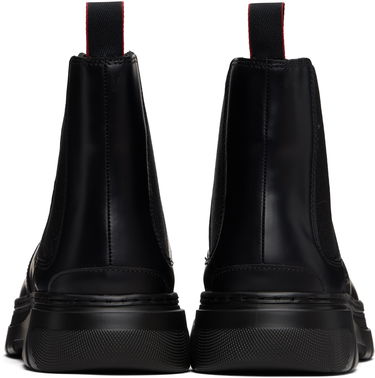 Sneakers og sko BOSS Embossed-Logo Chelsea Boots Sort | 50543764, 1