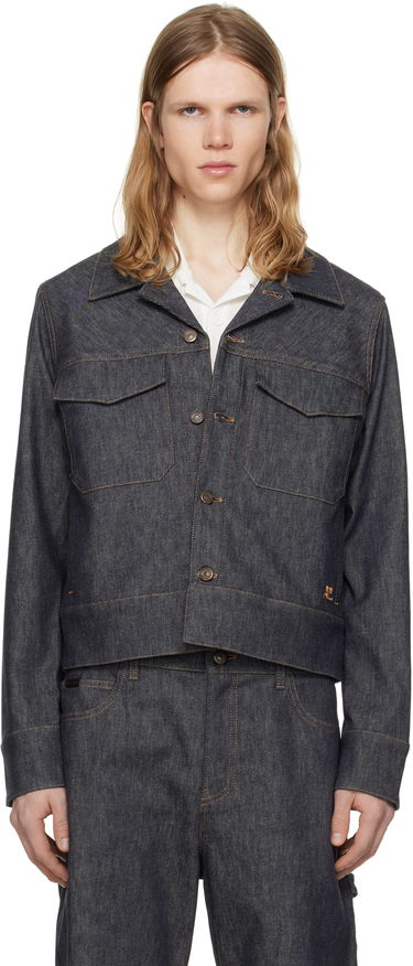 Jakke Courrèges Courrèges Utility Trucker Denim Jacket Blå | 125DBL250DE0035, 0