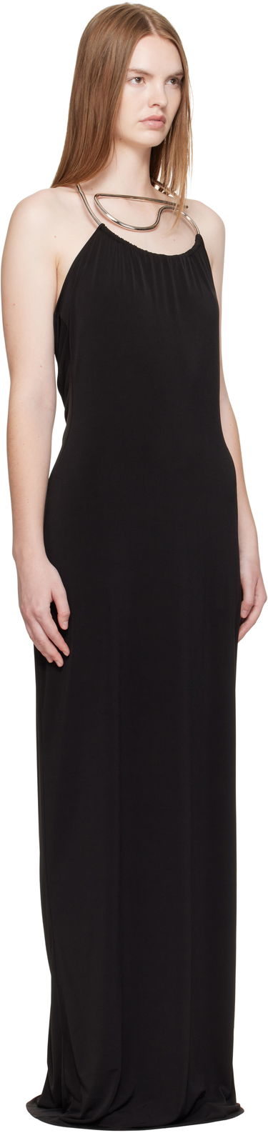 Kjole Coperni Coperni Necklace Maxi Dress Sort | COPR207F5022, 1