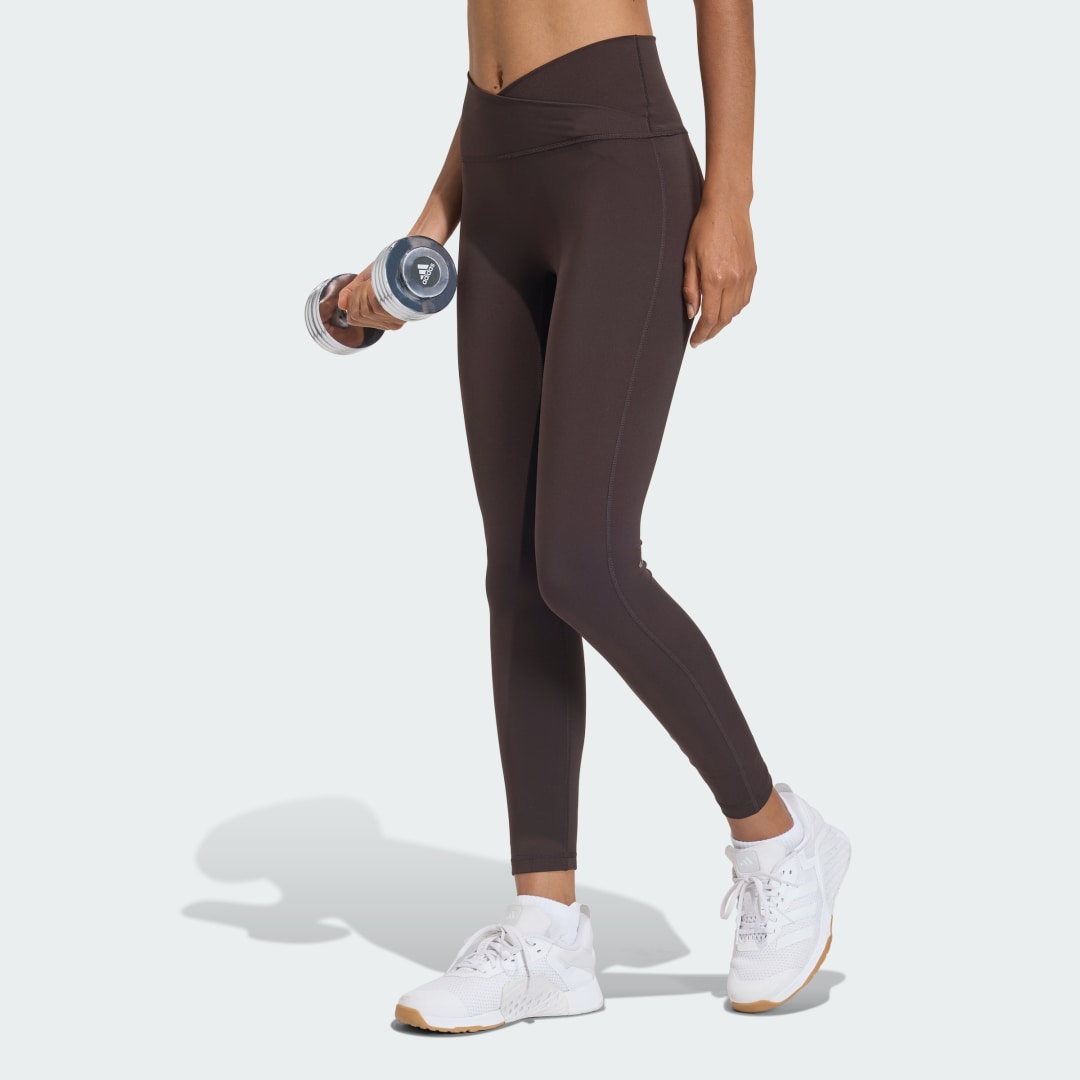 Leggings adidas Performance Studio All Me 7/8 X-Over Leggings Brun | KT3284, 0