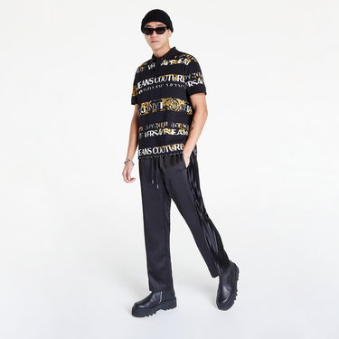 Polo skjorte Versace Print Stripes Logo B Polo T-Shirt Flerfarvet | 73GAG6R0JS136G89, 2