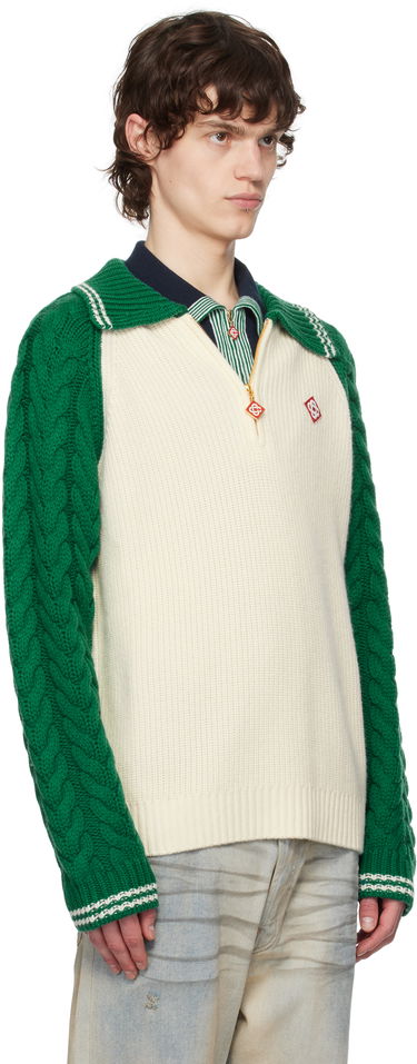 Sweater Casablanca Casablanca Cable Knit Cashmere Sweater Hvid | MPS25-KW-820-01, 1