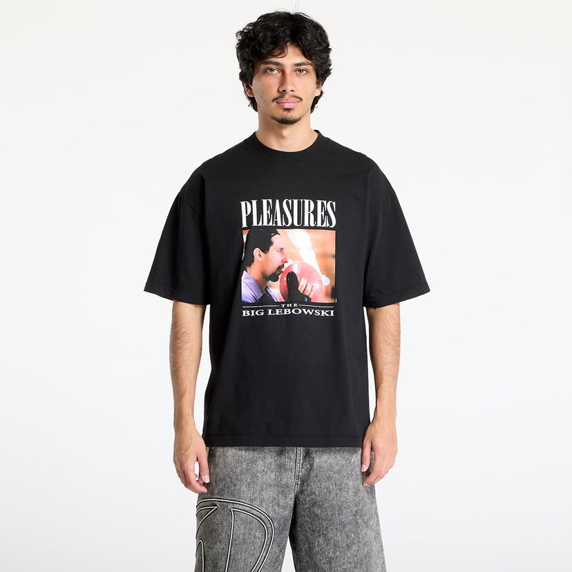 T-shirt Pleasures PLEASURES The Big Lebowski Lick T-Shirt Sort | P25SU057 BLACK